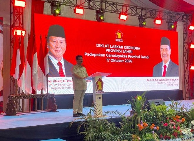 DPD Gerindra Jambi Latih 300 Kader di Muaro Jambi Lewat Diklat Laskar 2026 pada 16-18 Oktober