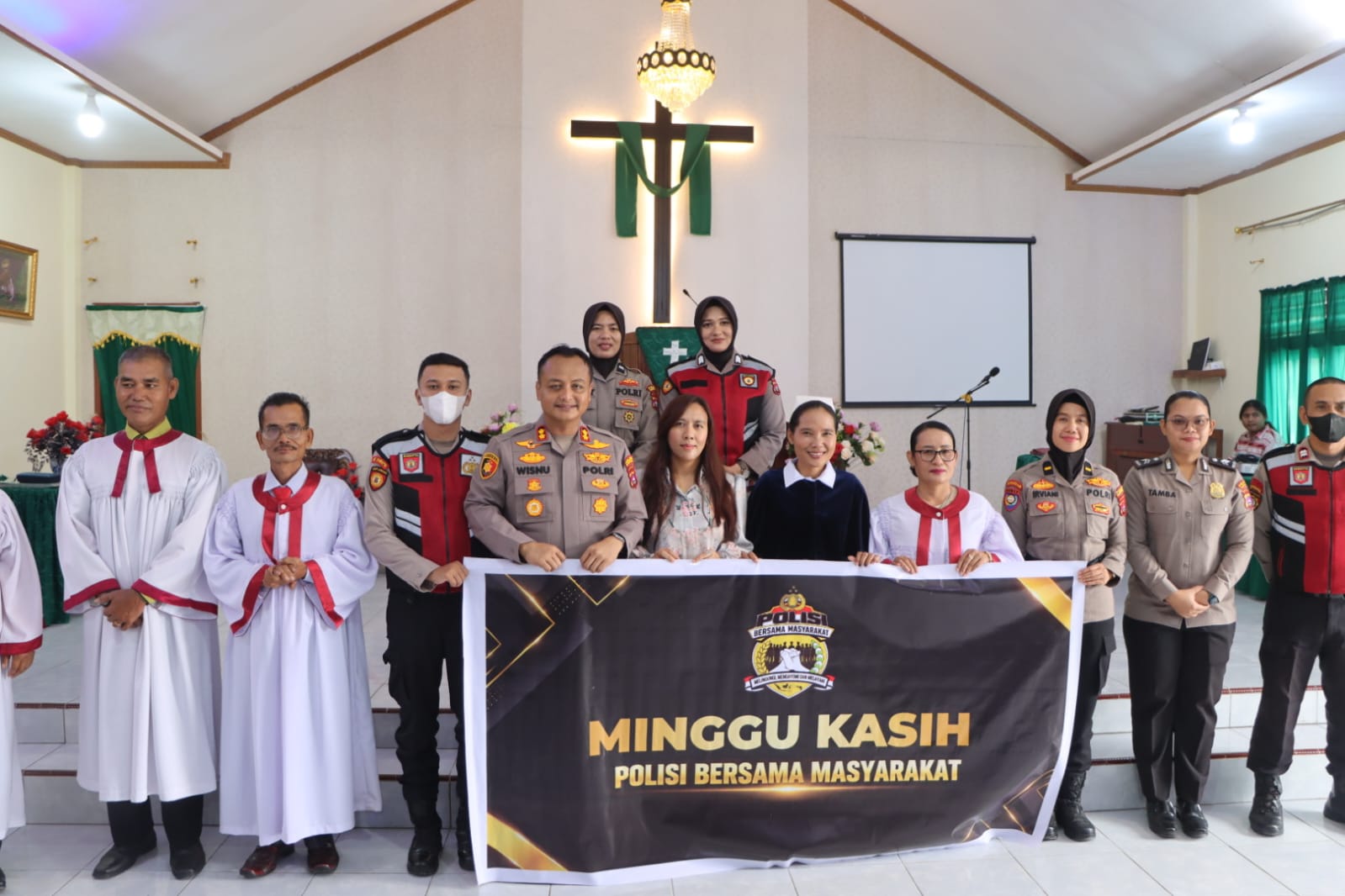 Kapolres Padang Panjang Hadiri Minggu Kasih di Gereja HKBP, Ajak Jemaat Jaga Toleransi dan Kamtibmas
