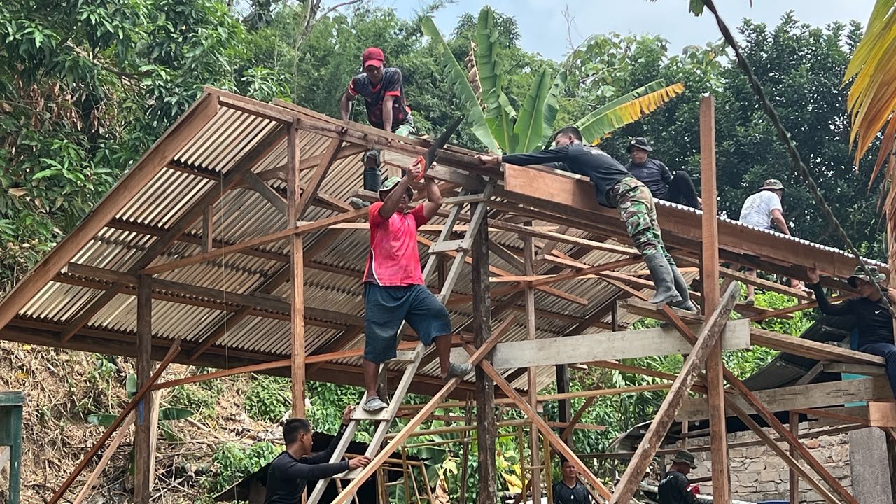 Satgas TMMD ke-130 Kodim 0907/Tarakan Lanjutkan Bangun Rumah Cristina di RT 20, Hunian Layak Kian Dekat