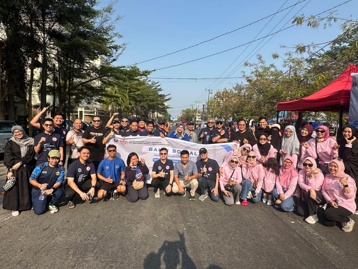 PERDATIN Sulsel Latih Warga Makassar Bantuan Hidup Dasar di CFD Boulevard, Tekankan Peran Dokter Anestesi