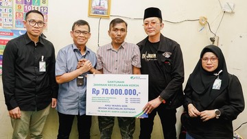 BPJS Ketenagakerjaan Serahkan Santunan Rp140 Juta ke Ahli Waris Korban KM Virgo