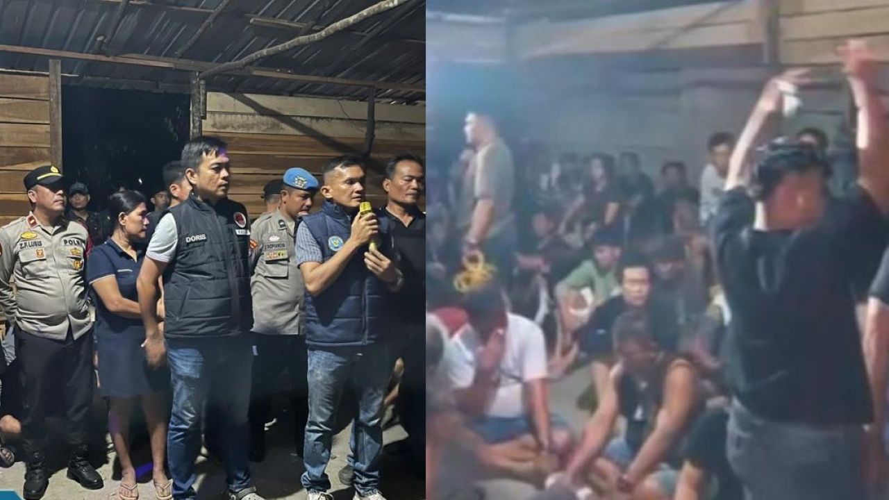 Polres Lahat dan BNNK Empat Lawang Gerebek Cafe D, 9 Orang Diamankan dan 12 Paket Ekstasi Disita