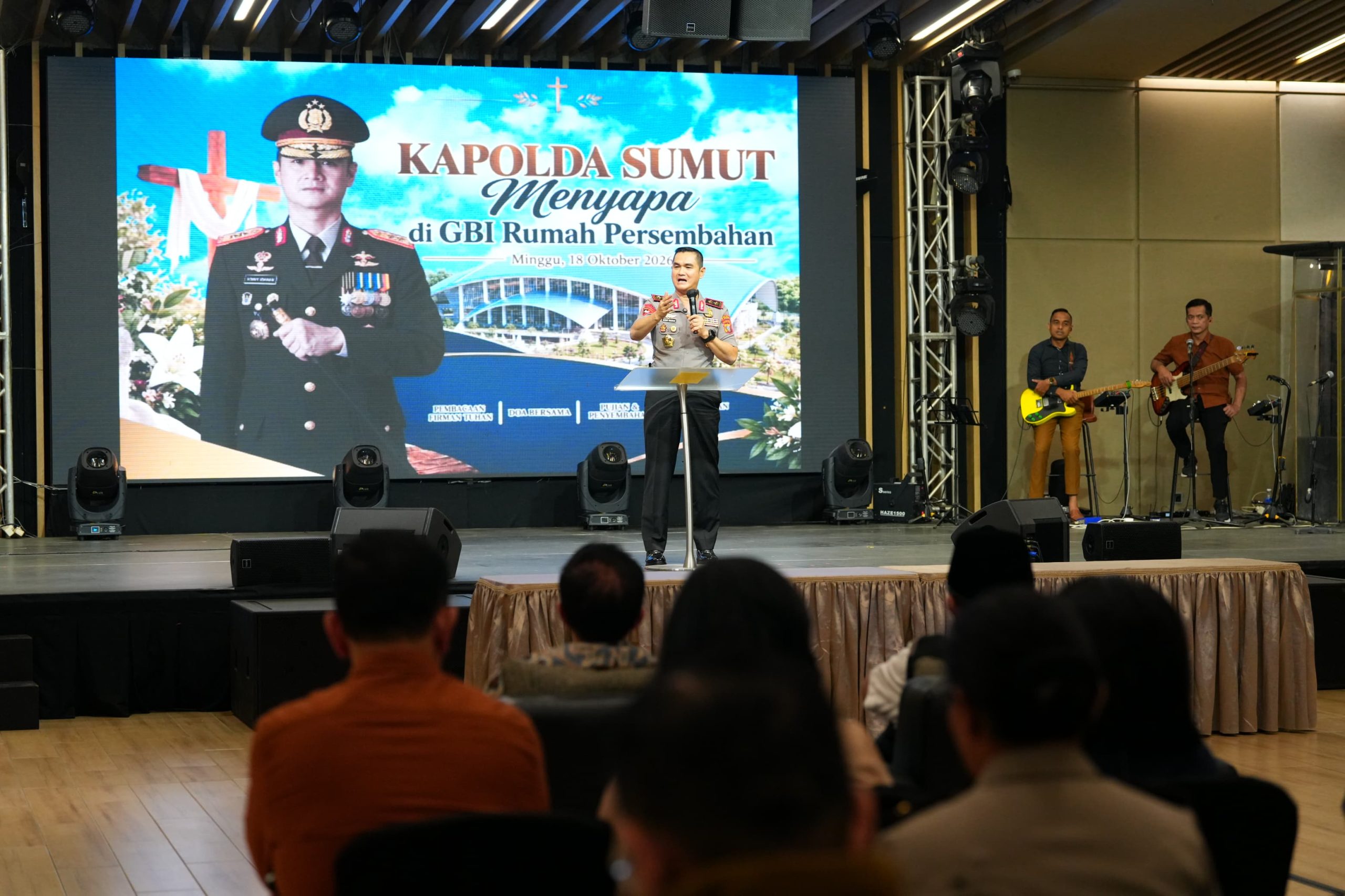 Kapolda Sumut Sambangi GBI Rumah Persembahan Medan, Ajak Umat Jaga Kamtibmas Lewat Program Polisi Bersama Masyarakat
