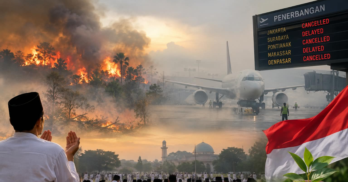 Kabut Asap Karhutla Ganggu 2.458 Penerbangan di Puluhan Bandara Indonesia, Pemerintah Diminta Tak Hanya Padamkan Api