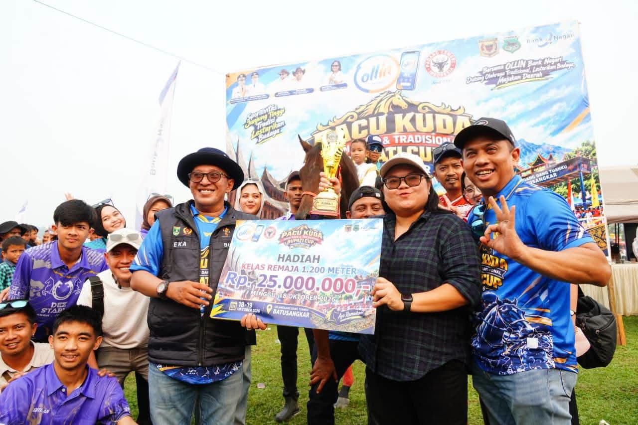 Bupati Tanah Datar Sebut Pacu Kuda Bupati Cup 2026 di Bukit Gombak Dongkrak Perputaran Uang UMKM