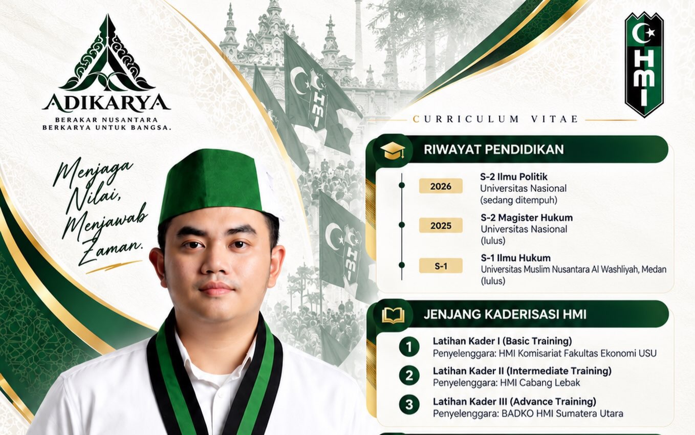 Putra Asahan Ridho Alamsyah Maju ke Kongres HMI di Lampung, Bidik Kursi Ketum PB HMI November 2026