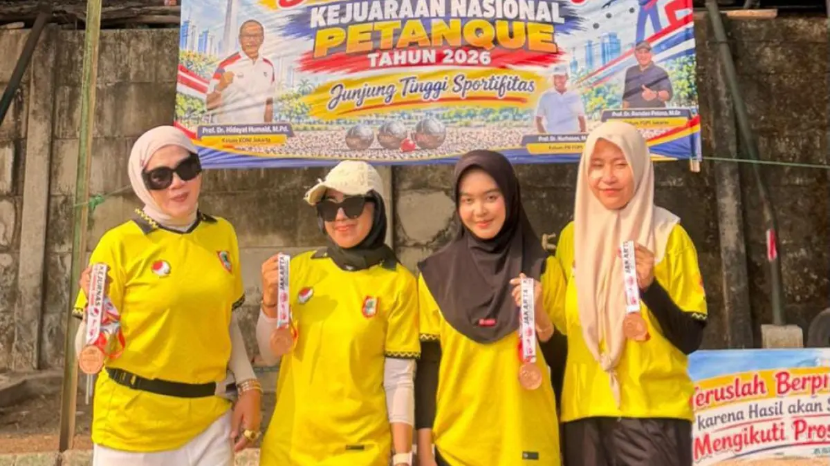 Atlet Tapin Hj Aminah Sumbang Perunggu Petanque Putri Kalsel di Kejurnas 2026 Jakarta