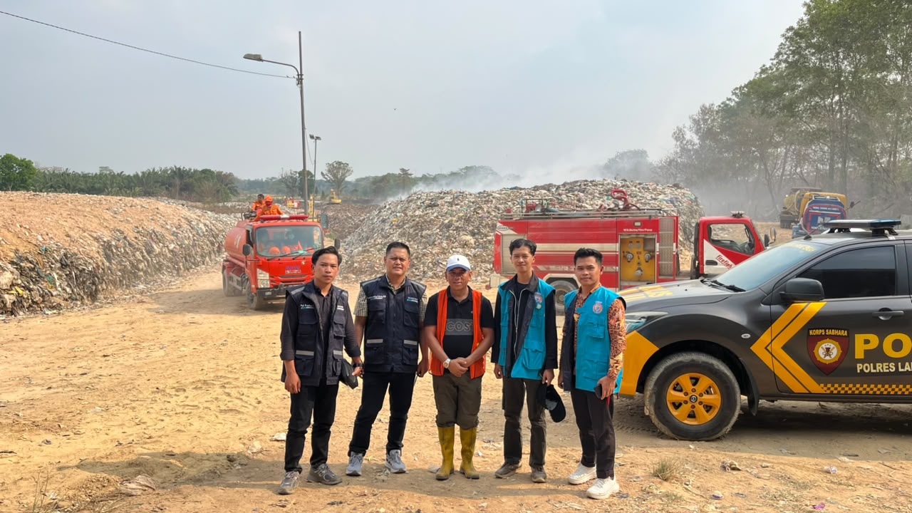 Satgas Bencana IIB Darmajaya Sidak TPA Bandar Jaya, Soroti Asap Kebakaran Sampah Ganggu Jarak Pandang di Tol Bakter