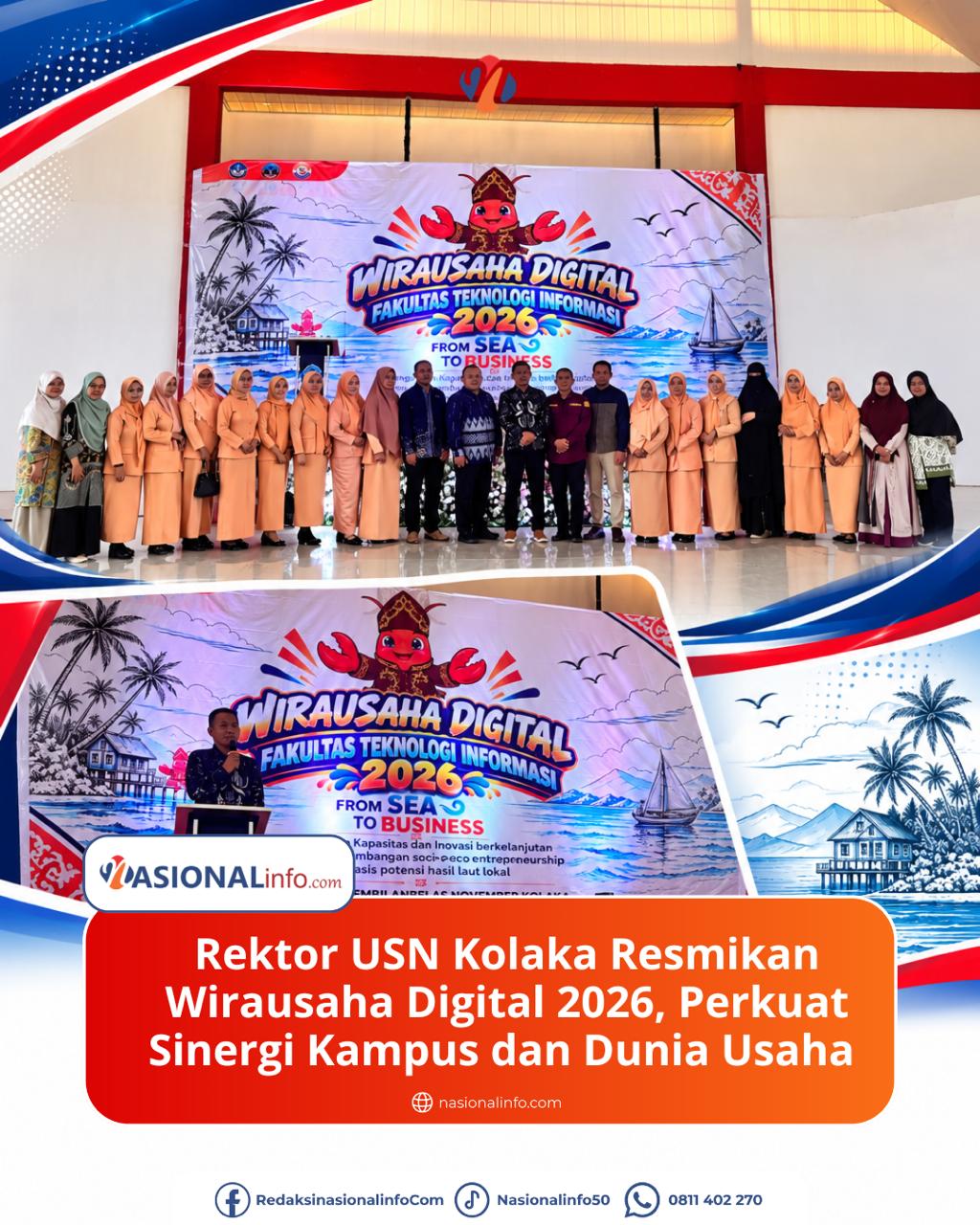Rektor USN Kolaka Buka Wirausaha Digital 2026 Bertajuk 