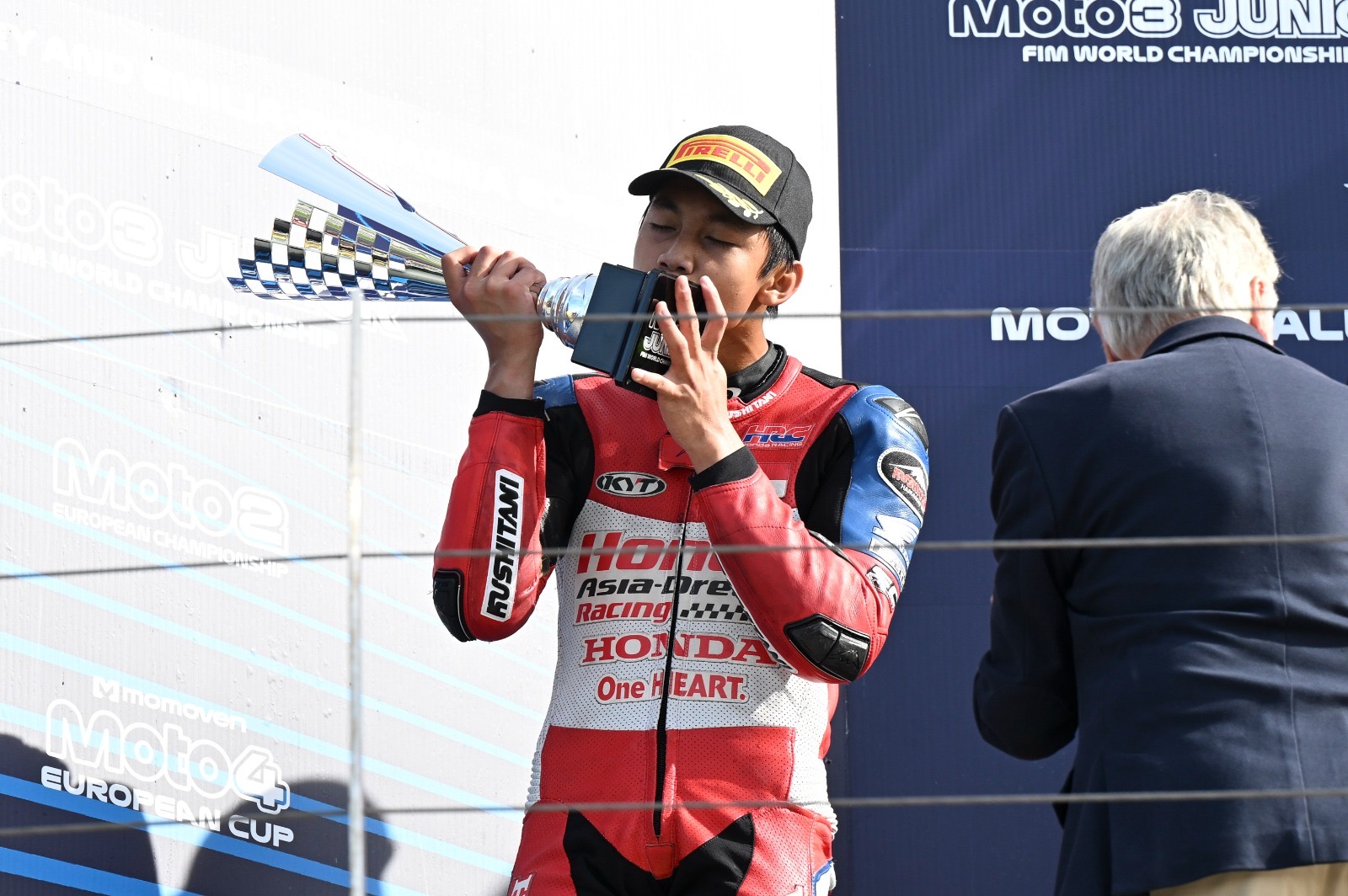 Pebalap Sleman Kiandra Ramadhipa Podium Kedua di Misano, Tutup Musim Moto3 Junior di Posisi Kelima