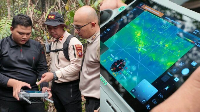 Polres Kobar Kerahkan Drone Pantau Karhutla di Taman Nasional Tanjung Puting, Deteksi Hotspot di Lahan Gambut