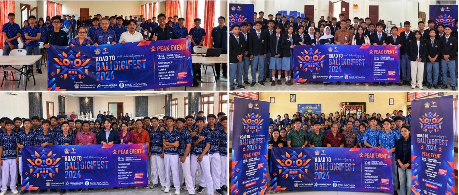Pemprov Bali Jangkau 239 Siswa di 4 Sekolah lewat Roadshow BALIDIGIFEST 2026 di Gianyar, Denpasar, dan Badung