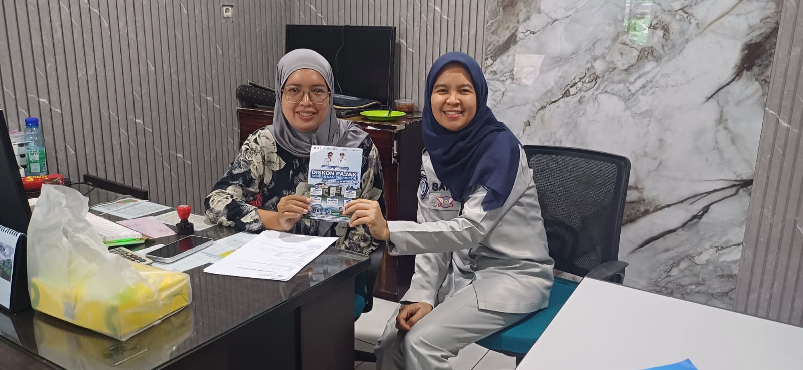 Jasa Raharja Tangerang Sambangi Pool PO Virgo, Pastikan IWKBU Lunas dan Tawarkan Diskon PKB Banten