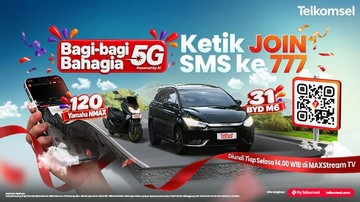 Telkomsel Luncurkan Bagi-Bagi Bahagia, Hadiahkan 151 Mobil dan Motor