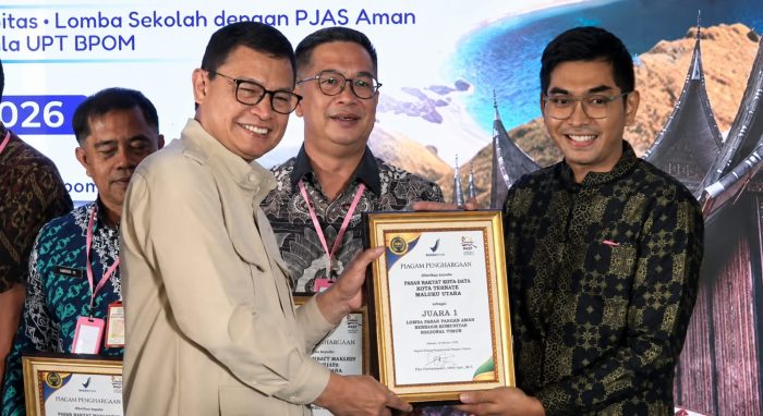 Pasar Dufa-Dufa Ternate Juara I Lomba Pasar Pangan Aman Regional Timur 2026