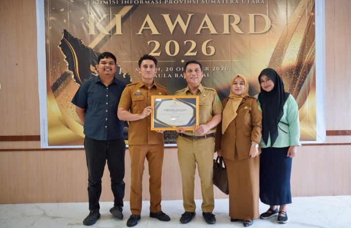 Kadis Kominfo Medan Arrahmaan Pane Raih Penghargaan KI Sumut, Pemko Medan Kantongi Predikat Informatif 2026