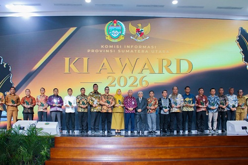 Pemko Tebing Tinggi Raih Predikat Informatif KI Sumut Award 2026, Diskominfo Lolos Ambang Nilai 90