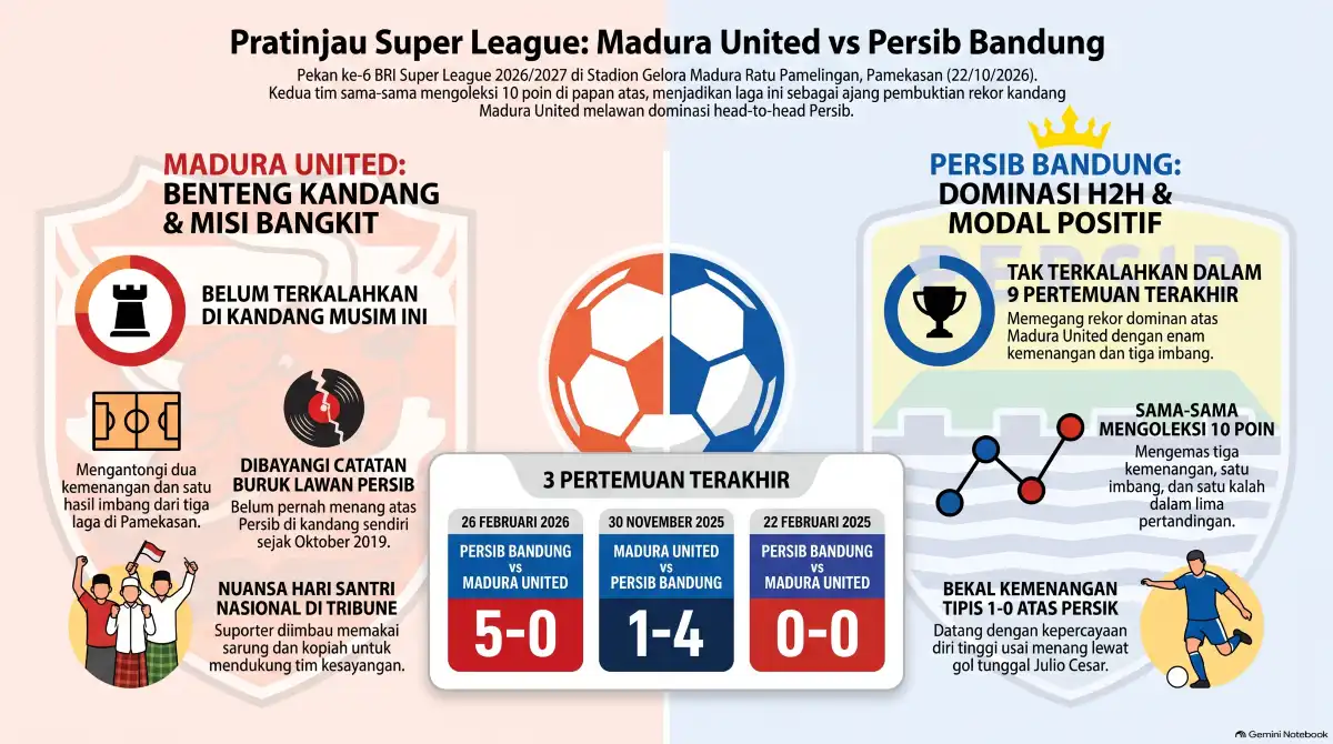 Madura United vs Persib Bandung: Ujian Rekor Kandang di Pamekasan