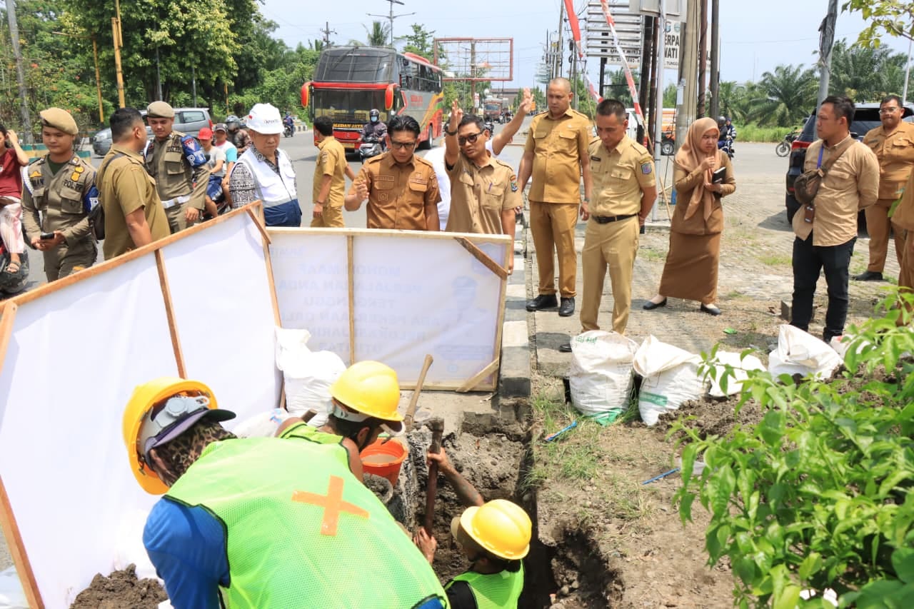 Pemko Binjai Pindahkan Kabel Fiber Optik ke Bawah Tanah, Jalur Simpang Megawati–Binjai Mall Digarap Empat Bulan