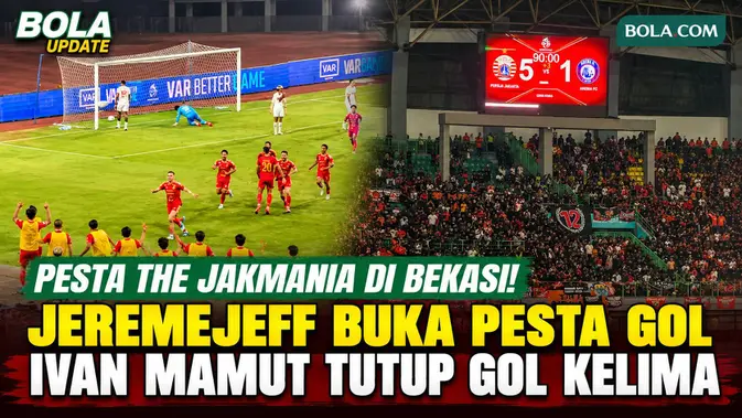 Persija Hancurkan Arema FC 5-1 di Bekasi, Jeremejeff dan Mamut Pesta Gol