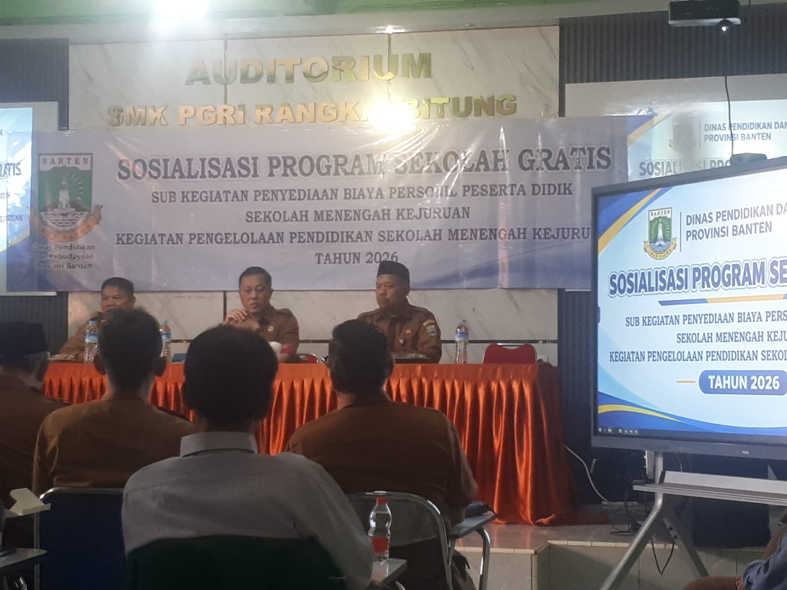 Dindikbud Banten Sosialisasi Sekolah Gratis di Lebak, Kepala SMK Diminta Kawal Validasi NIK dan Dapodik