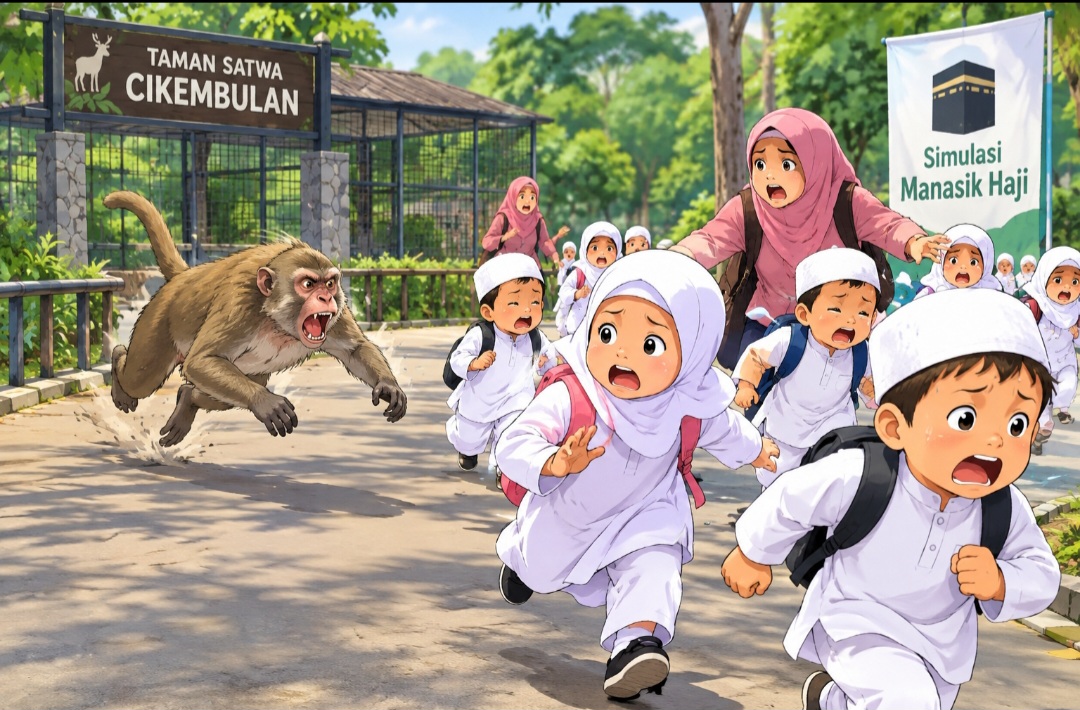 IGTKI Banyuresmi Buka Suara soal Monyet Kejar Anak TK di Cikembulan, Tegaskan Kegiatan Berjalan Aman