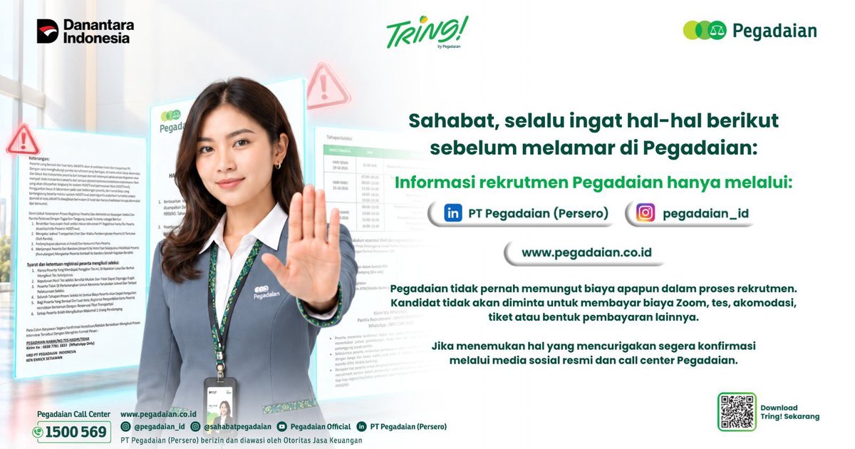 Pegadaian Peringatkan Modus Penipuan Rekrutmen, Pelamar Diminta Waspada