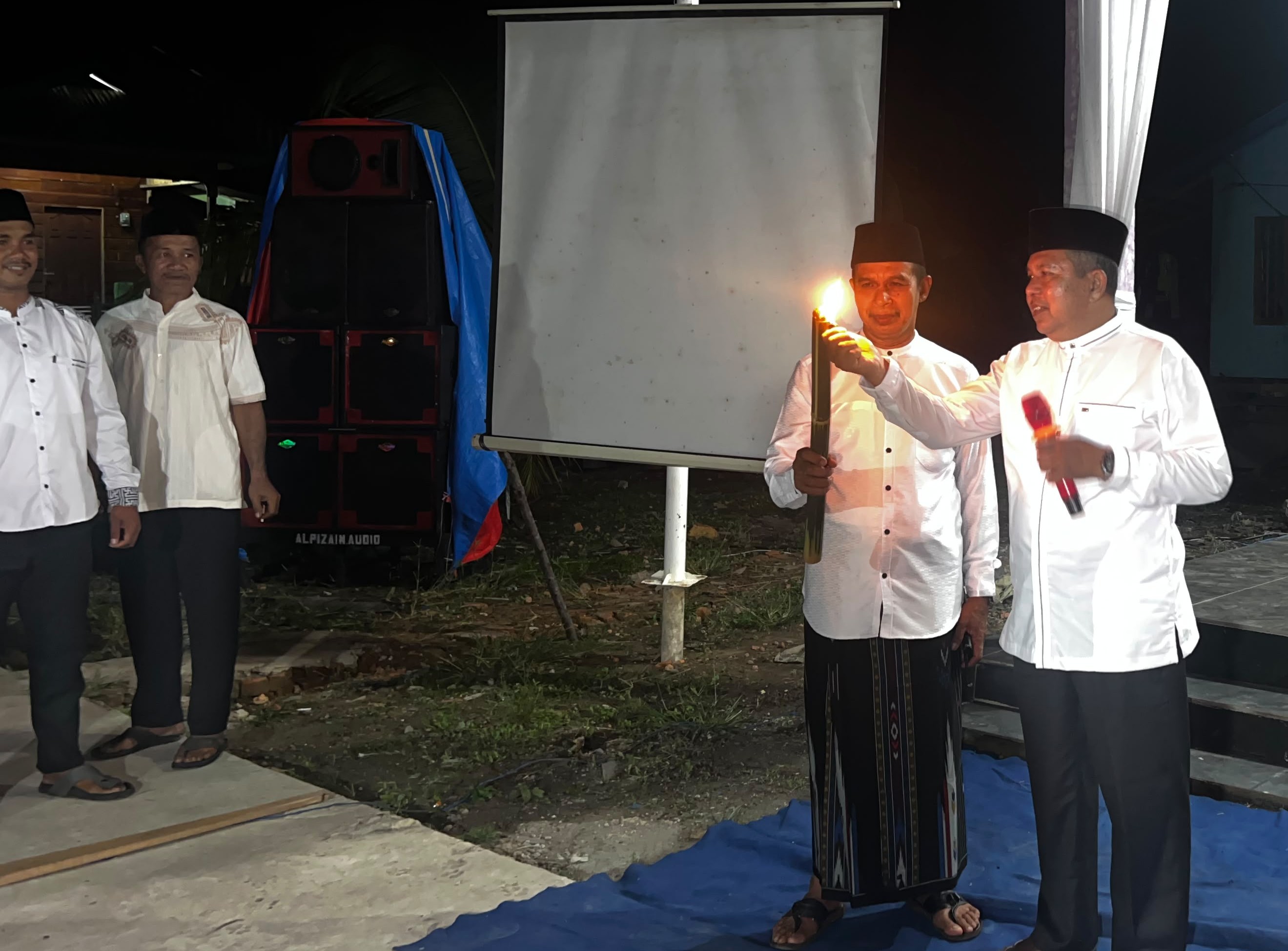 5 TPQ dan Ponpes di Desa Sungai Besar Lingga Gelar Pawai Obor Keliling Kampung Sambut Hari Santri 2026