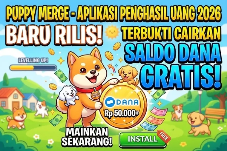 Aplikasi Puppy Merge Rilis, Klaim Cairkan Saldo DANA Gratis