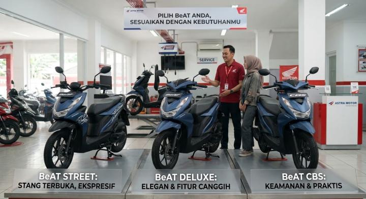 Honda BeAT Punya Tiga Tipe, Ini Beda Fitur CBS, Deluxe, dan Street