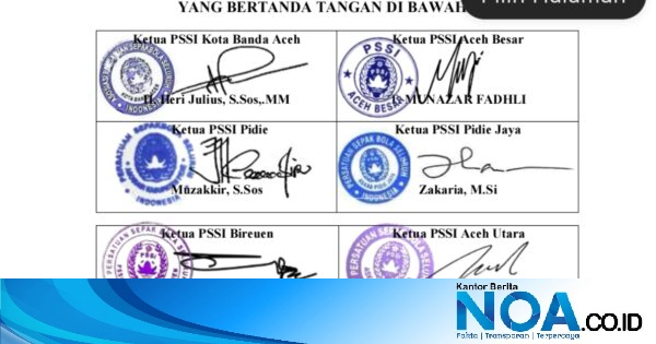 33 Voter PSSI Aceh Tolak SK Penunjukan Rudi Yulianto sebagai Plt Ketua, Minta PSSI Pusat Tinjau Ulang