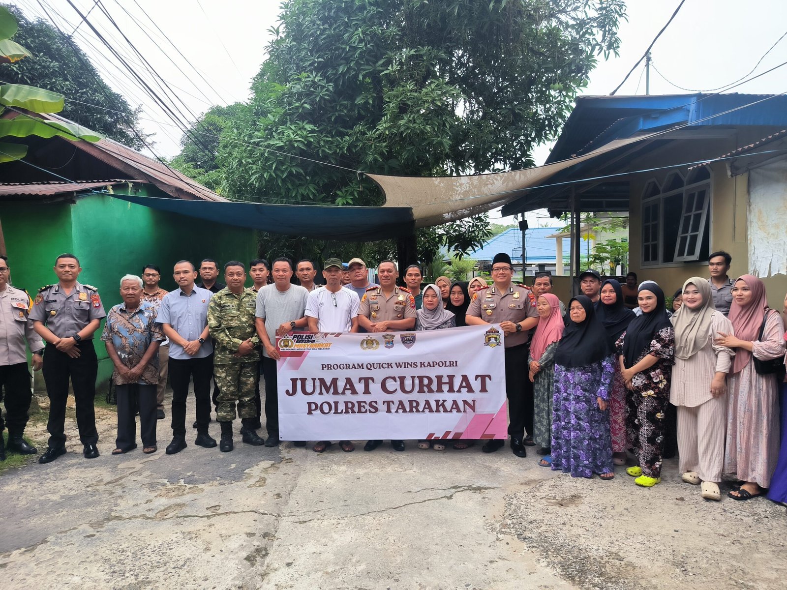 Kapolres Tarakan Gelar Jumat Curhat di RT 67 Karang Anyar, Warga Diimbau Lapor Gangguan Keamanan via Call Center 110