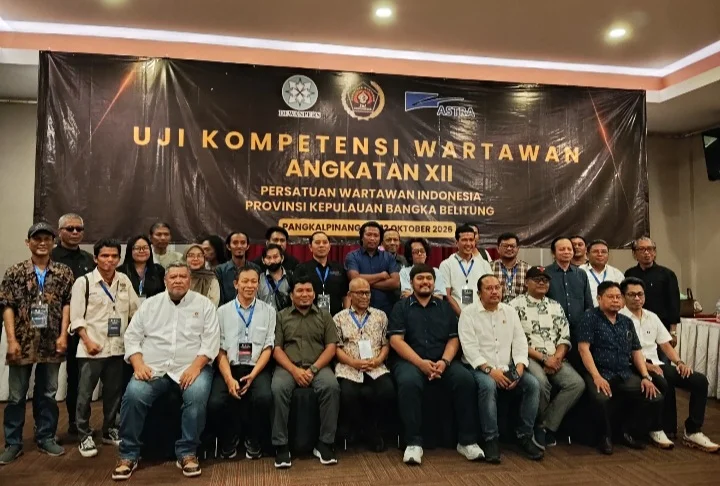 PWI Bangka Belitung Tutup UKW XII di Pangkalpinang, 12 Tahun Baru Dua Kali Gelar Uji Kompetensi Wartawan