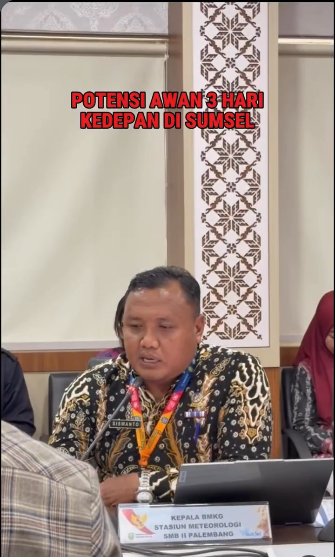 Sumsel Siagakan OMC Hybrid pada 24–28 Oktober 2026, Semai NaCl Diarahkan ke Awan Hujan