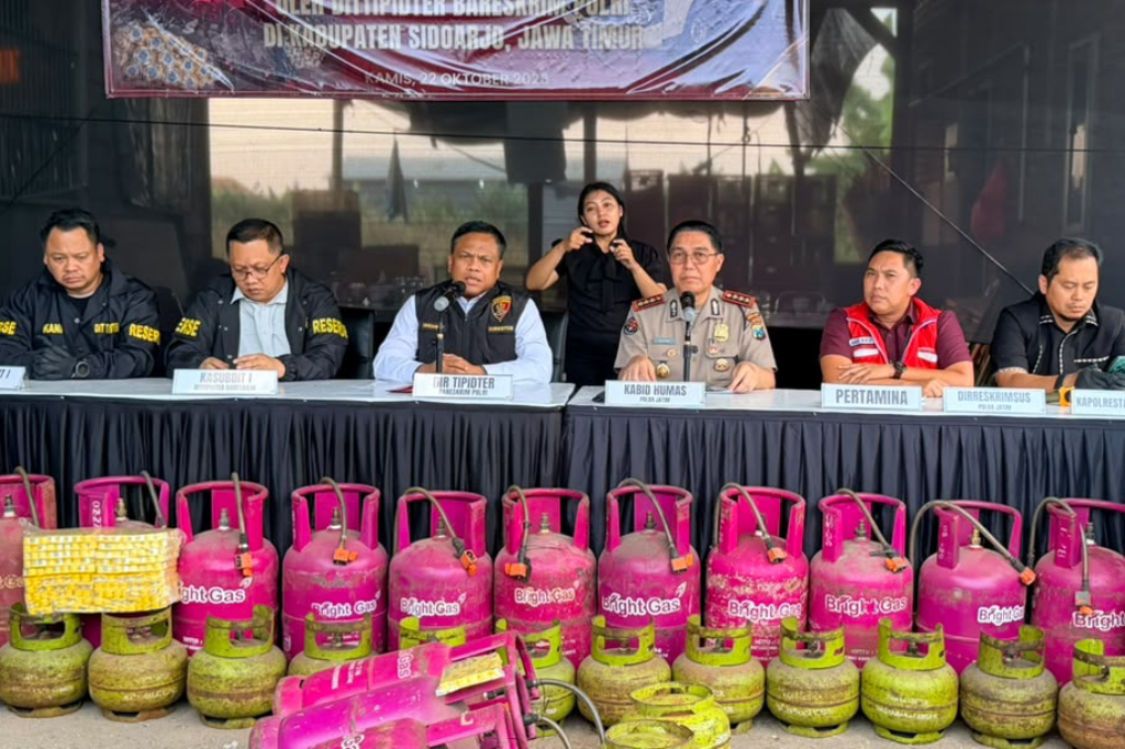 Bareskrim Bongkar Oplosan LPG Subsidi di Sidoarjo, Negara Rugi Rp2,14 Miliar