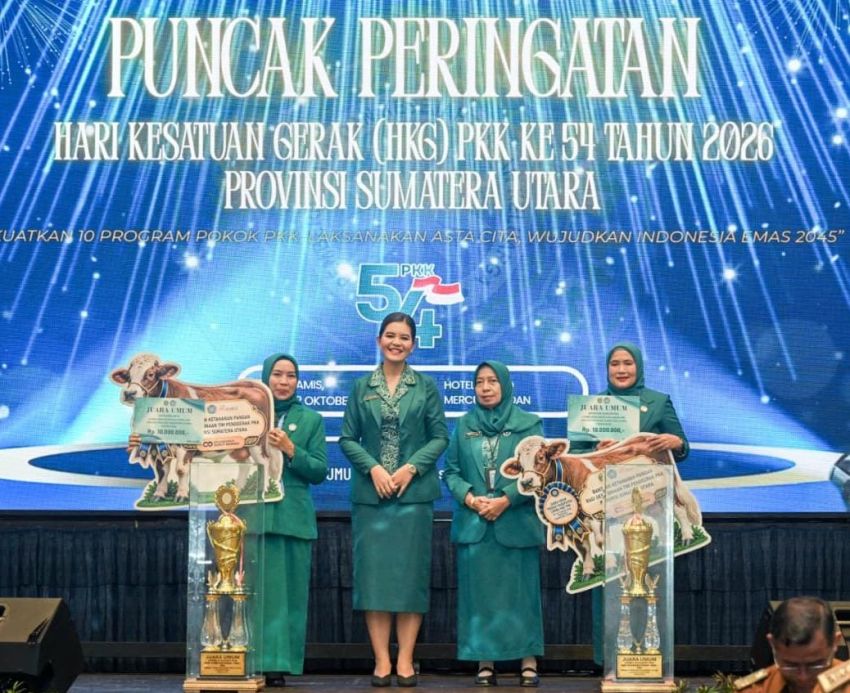 TP PKK Asahan Juara Umum HKG PKK ke-54 Sumatera Utara 2026, Bawa Pulang 5 Gelar Lomba