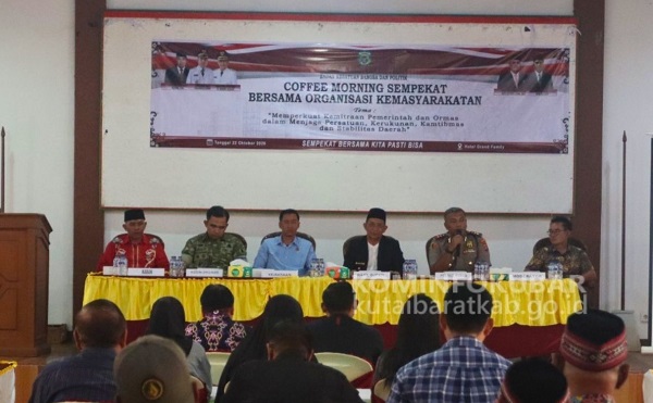 Pemkab Kutai Barat Gandeng 30 Ormas Lewat Coffee Morning Sempekat, Perkuat Kamtibmas Jelang Pilkada