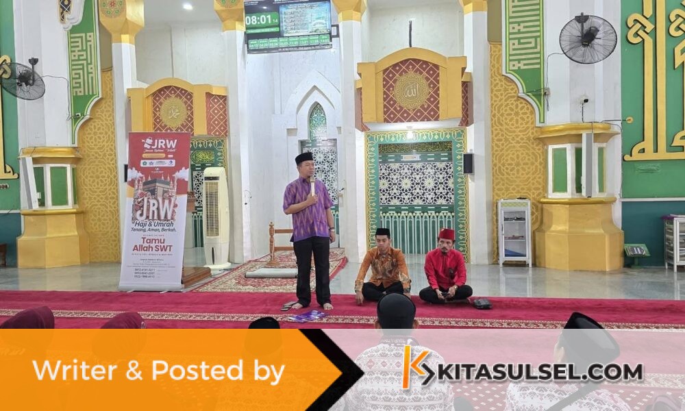 Co-Founder Annur Maarif Bunyamin Yapid Lepas Ratusan Jamaah Umrah JRW di Masjid Agung Sidrap
