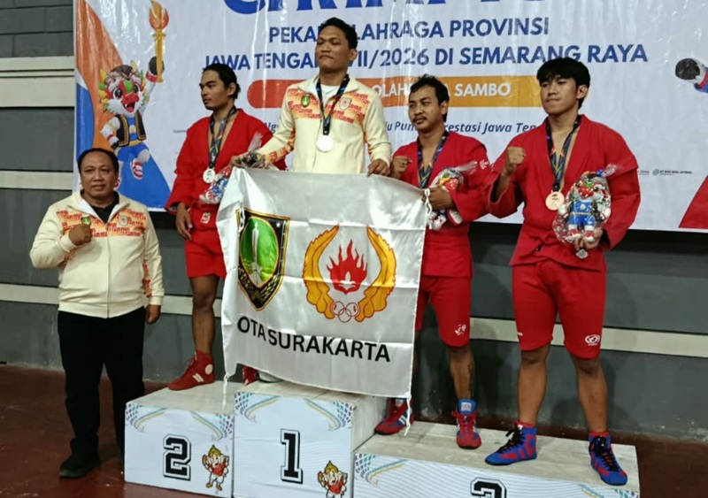 Atlet Sambo Ananda Wahyu Sumbang Emas Perdana Surakarta di Porprov Jateng 2026