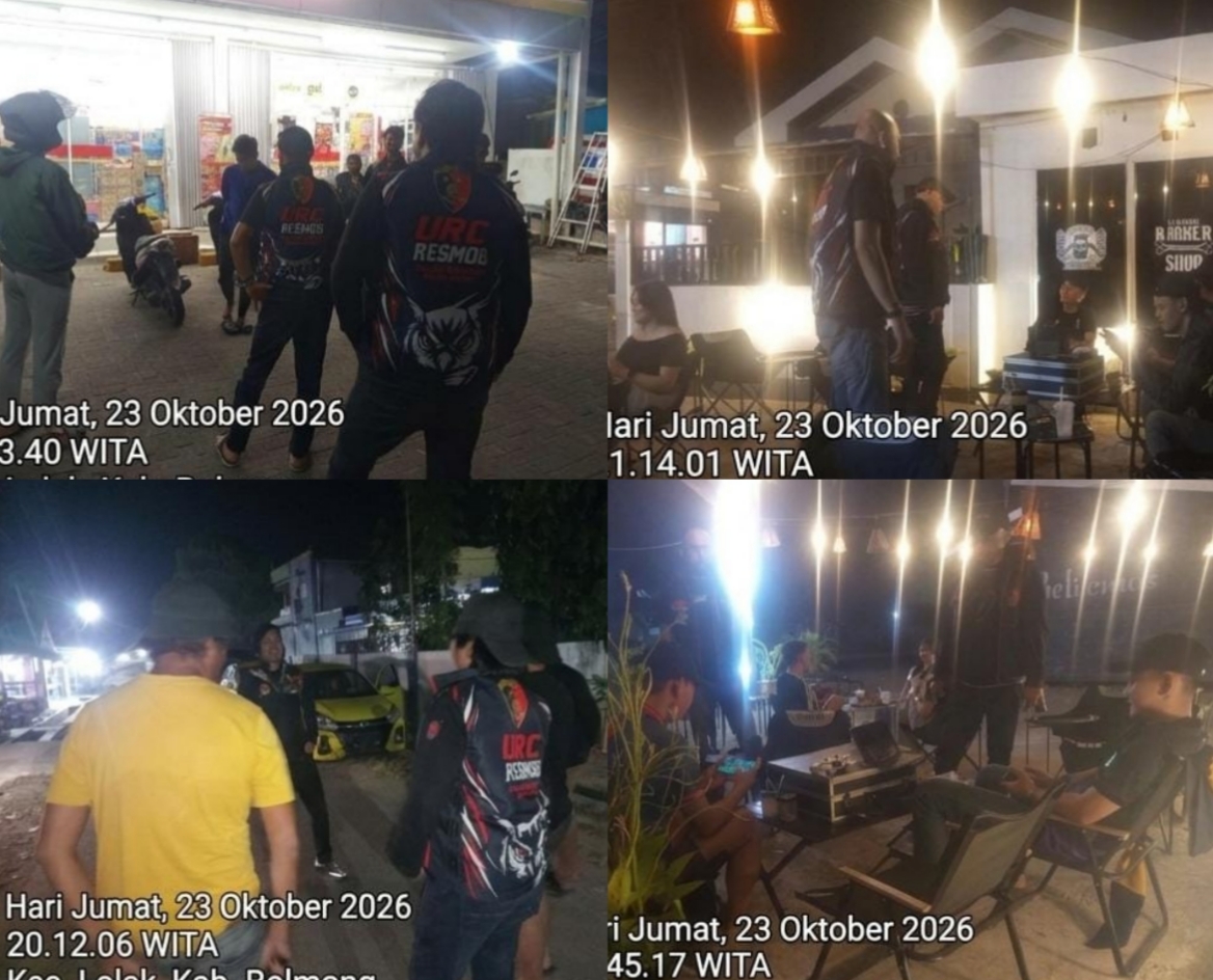 Tim URC Polres Bolmong Patroli Dumoga Timur hingga Dini Hari, 5 Personel Sisir Balap Liar dan Geng Motor