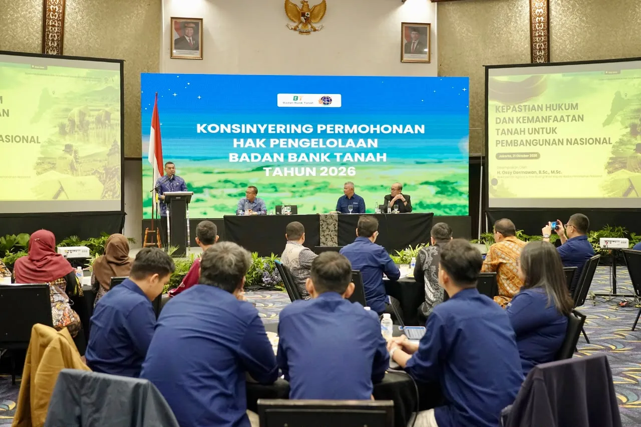 Wamen ATR/BPN Ossy Dermawan Pimpin Konsinyering HPL Badan Bank Tanah, 35.451 Hektare Jadi Target 2026