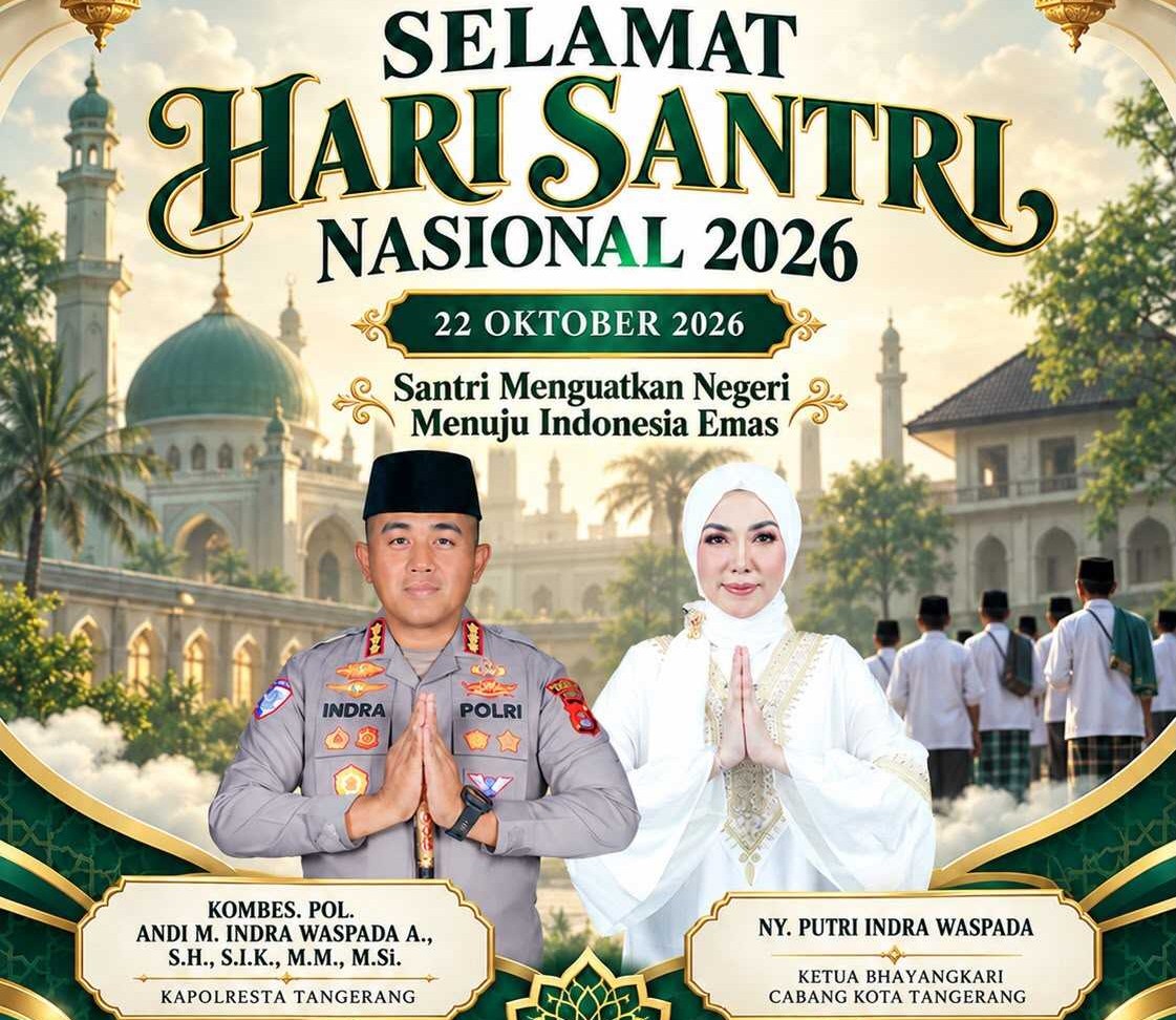 Kapolresta Tangerang Ajak Santri Jaga Persatuan dan Kamtibmas di Peringatan Hari Santri Nasional 2026