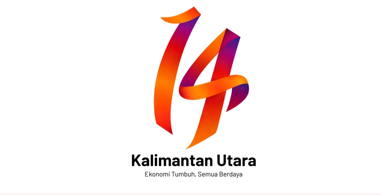 Logo HUT ke-14 Kaltara Bertema 