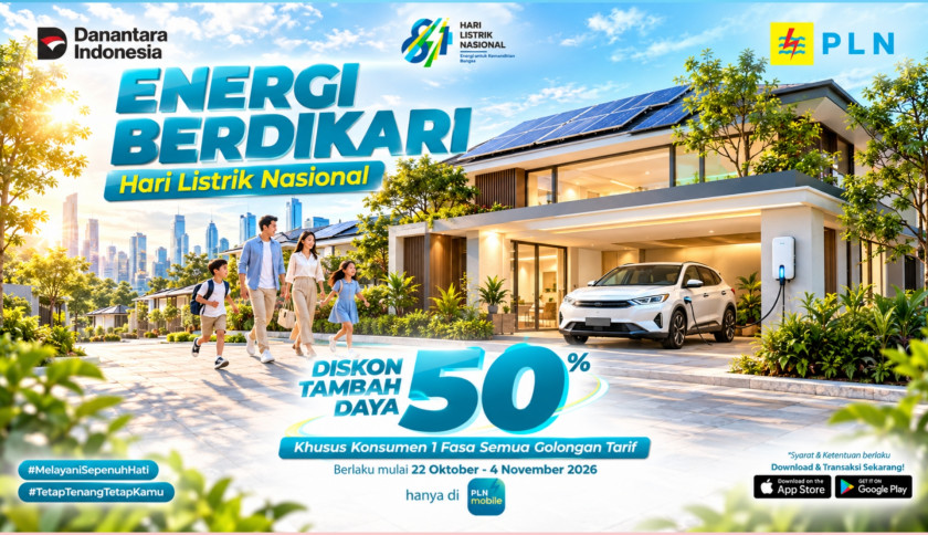 PLN UID Lampung Beri Diskon Tambah Daya 50 Persen untuk 2,8 Juta Pelanggan Mulai 22 Oktober 2026