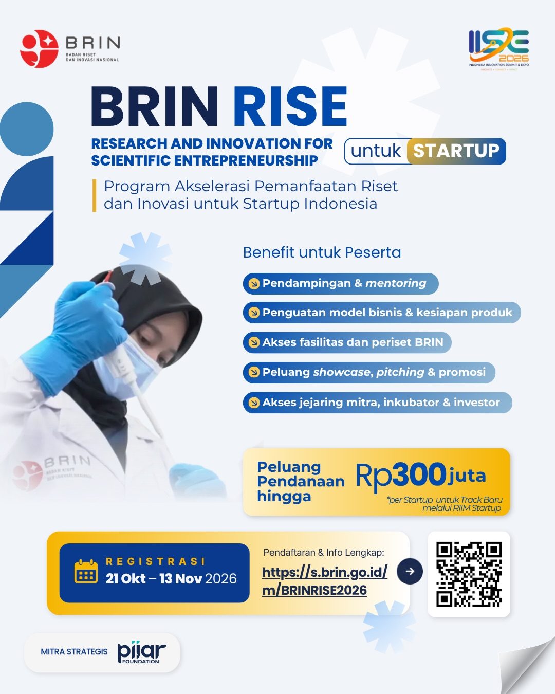 BRIN RISE 2026 Buka Pendaftaran 21 Oktober, 20 Startup Dipilih