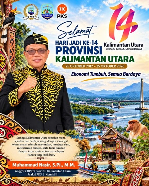 HUT ke-14 Kaltara, M. Nasir Soroti Pemerataan hingga Hilirisasi di Kawasan Perbatasan