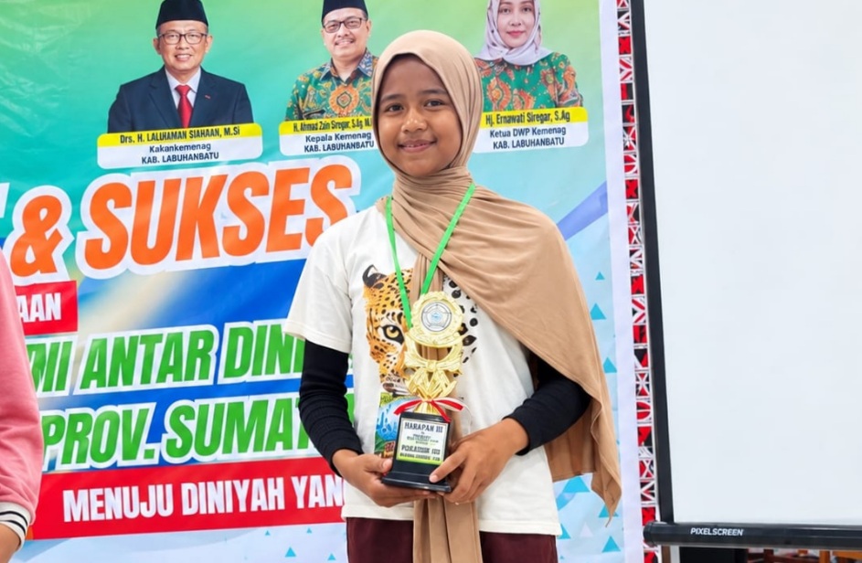 Santri MDTA Nurul Hasanah Labuhanbatu Raih Juara Harapan III Lari 100 Meter di Porsadin Sumut 2026