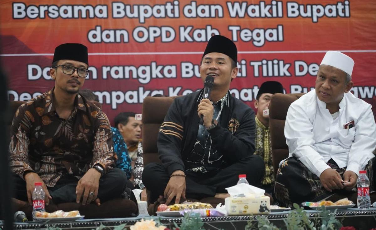 Bupati Tegal Ischak Jawab Keluhan Warga Cempaka soal Bansos, BPJS hingga Lampu Jalan di Program Tilik Desa