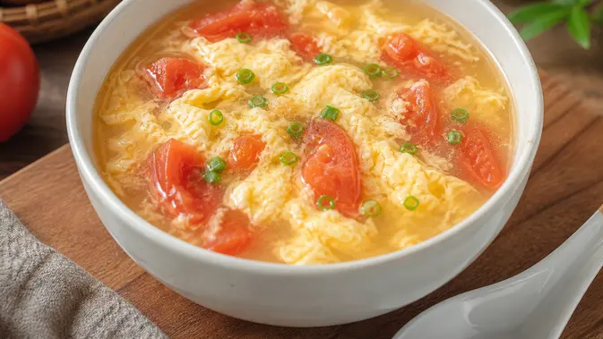 Resep Sup Telur Tomat untuk Anak Kos, Siap 10 Menit dan Murah