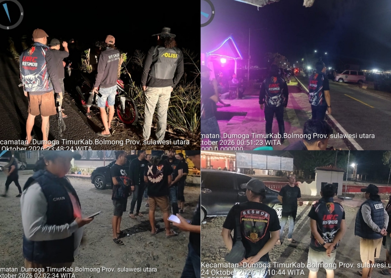 Polres Bolmong Kerahkan 6 Personel URC Patroli KRYD di Dumoga Timur, Sasar Balap Liar dan C3